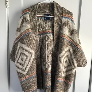 American Eagle Knit Poncho Sweater